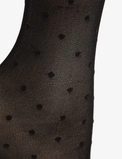 Falke Polka Dot Knitted Ankle Socks -Mode Charm Shop 121 3000116 41452 3009BLACK ALT02