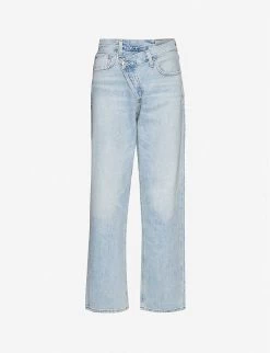 AGOLDE Criss Cross Straight Mid-rise Jeans