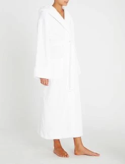 Hooded Hydrocotton Robe -Mode Charm Shop 770 10121 LHCHR WHITE ALT01