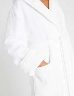 Hooded Hydrocotton Robe -Mode Charm Shop 770 10121 LHCHR WHITE ALT04