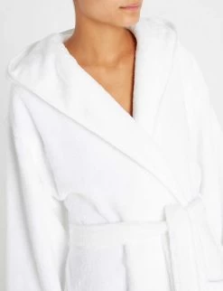 Hooded Hydrocotton Robe -Mode Charm Shop 770 10121 LHCHR WHITE ALT05