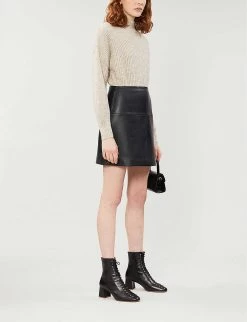 Ted Baker Valiat Leather Skirt -Mode Charm Shop 870 10003 241424 BLACK ALT01