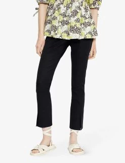 Ted Baker Ozete Split-detail Skinny-fit Stretch-cotton Trousers -Mode Charm Shop 870 10003 242105 BLACK ALT02
