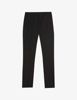 Ted Baker Ozete Split-detail Skinny-fit Stretch-cotton Trousers