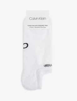 Calvin Klein Coolmax® Cotton-blend Liner Socks Pack Of Two