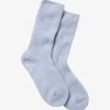 Ribbed Cashmere Bedsocks -Mode Charm Shop R00128903 PALEBLUEMARL M