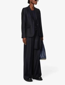 Joseph Round-neck Fine Merino-wool Jumper -Mode Charm Shop R03658528 NAVY ALT01