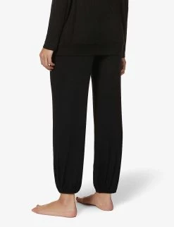 Eberjey Elon Stretch-woven Pyjama Bottoms -Mode Charm Shop R03667127 BLACK ALT02