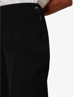 Whistles High-rise Cropped Crepe Trousers -Mode Charm Shop R03668659 BLACK ALT03