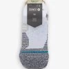 STANCE Run Logo-embossed Stretch-knit Socks -Mode Charm Shop R03741615 WHITE M