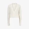 AllSaints Vanessa Lace-embroidered Knitted Cardigan -Mode Charm Shop R03758954 CHALKWHITE M