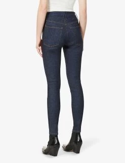 GOOD AMERICAN Always Fits High-rise Skinny-leg Stretch-denim Jeans -Mode Charm Shop R03761602 S DEEPBLUE006 ALT03