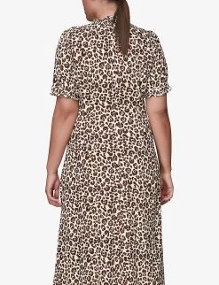 Whistles Ada Animal-print Midi Dress 8 Whistles Ada Animal-print Midi Dress -Mode Charm Shop R03797923 MULTICOLOURED ALT02