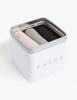 Falke Happy Box Set Of 3 Socks -Mode Charm Shop R03811709 0020BLOSSOMLGREYBLK ALT02