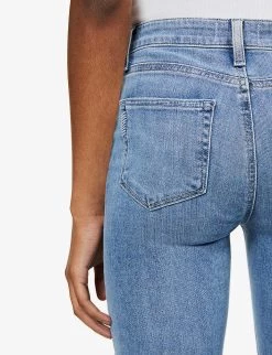 Paige Hoxton Ankle Cropped Skinny High-rise Stretch-denim Jeans -Mode Charm Shop R03820907 ADVENTUROUS ALT05