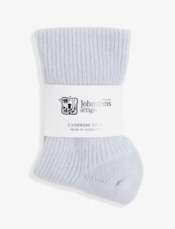 Joe Ribbed Cashmere Bed Socks