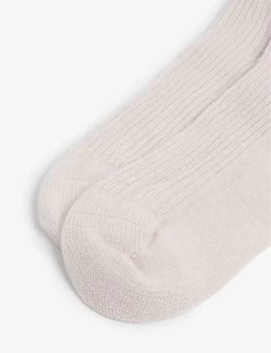 Ribbed Cashmere Socks -Mode Charm Shop R03830641 PALEPINK ALT01
