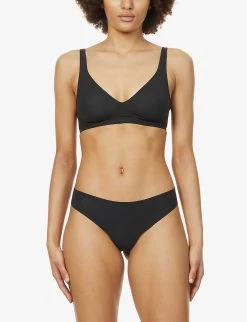 Wacoal Accord Soft-cup Stretch-jersey Triangle Bra -Mode Charm Shop R03841434 BLACK ALT02