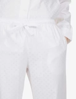 Kate Polka Dot-pattern Cotton Pyjama Set -Mode Charm Shop R03850690 WHITE ALT05