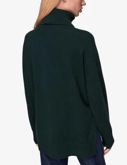 Whistles Roll-neck Cashmere Jumper -Mode Charm Shop R03858780 DARKGREEN ALT03