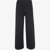 Whistles Knitted Wide-leg Woven Trousers -Mode Charm Shop R03865768 GREY M