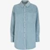 Whistles Lucie Oversized Organic-cotton Corduroy Shirt -Mode Charm Shop R03865769 BLUE M