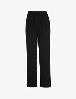 Whistles Split-hem Wide-leg Crepe Trousers
