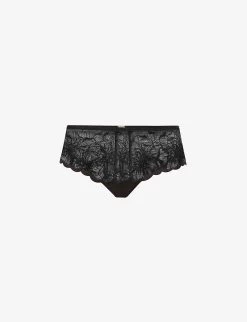 Chantelle Fleurs Shorty Mid-rise Stretch-mesh Briefs