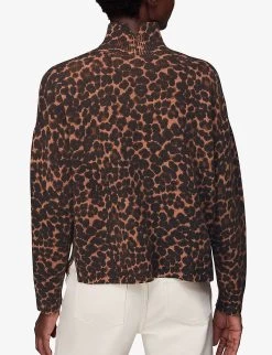 Whistles Leopard-print Wool Top -Mode Charm Shop R03875865 MULTICOLOURED ALT03