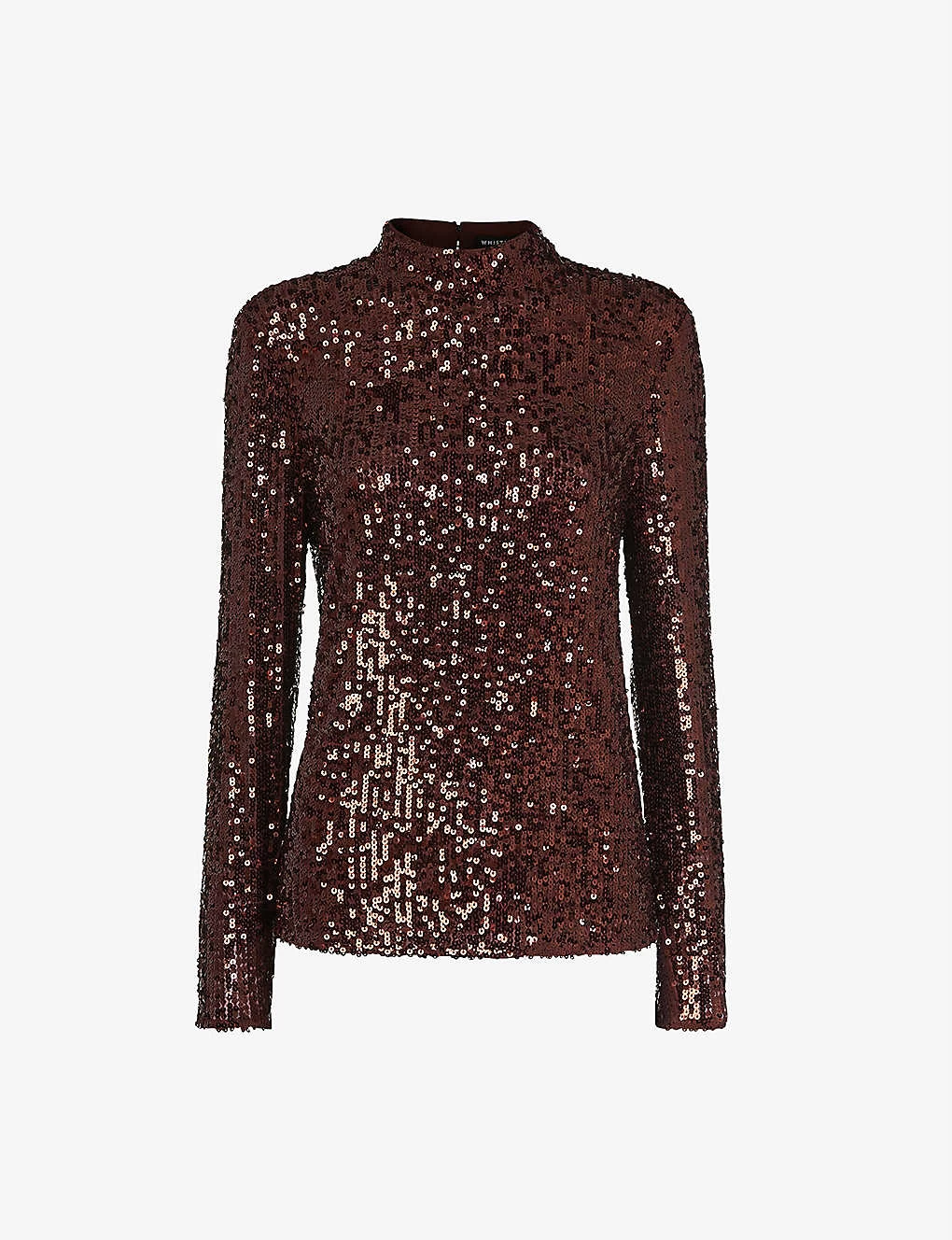 Whistles High-neck Sequin Woven Blouse 3 Whistles High-neck Sequin Woven Blouse