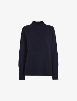 Whistles High V-neck Merino-wool Jumper