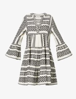 Devotion Twins Ella Flared-sleeve Cotton Mini Dress