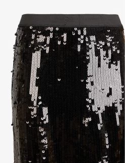 Pre-loved Gerard Darel Sequin-embellished Midi Skirt -Mode Charm Shop R03886681 BLACK ALT02