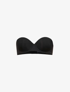 Calvin Klein Logo-embroidered Stretch-jersey Strapless Push-up Bra