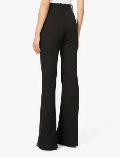 Joseph Tafira Slim-leg Mid-rise Stretch-woven Trousers -Mode Charm Shop R03900871 BLACK ALT03