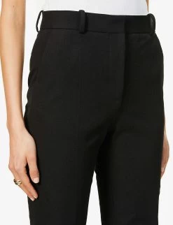 Joseph Tafira Slim-leg Mid-rise Stretch-woven Trousers -Mode Charm Shop R03900871 BLACK ALT04