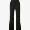 Joseph Morrissey Relaxed-fit High-rise Straight Stretch-wool Trousers -Mode Charm Shop R03900894 BLACK M