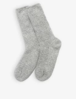 Ribbed Cashmere Bed Socks Sizes 4-7