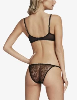 AGENT PROVOCATEUR Lorna Scalloped-lace Underwired Bra -Mode Charm Shop R03907070 BLACK ALT03