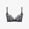 AGENT PROVOCATEUR Lorna Scalloped-lace Underwired Bra -Mode Charm Shop R03907070 BLACK M