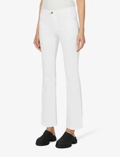 FRAME Le Crop Mini Boot Boot-cut Mid-rise Jeans -Mode Charm Shop R03914766 BLANC ALT02