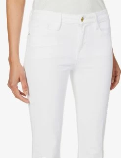 FRAME Le Crop Mini Boot Boot-cut Mid-rise Jeans -Mode Charm Shop R03914766 BLANC ALT05
