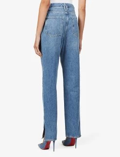 GOOD AMERICAN Good Boy Tapered High-rise Jeans -Mode Charm Shop R03930109 BLUE941 ALT03