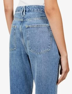 GOOD AMERICAN Good Boy Tapered High-rise Jeans -Mode Charm Shop R03930109 BLUE941 ALT05