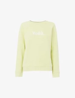 Whistles Voila-embroidered Cotton Sweatshirt