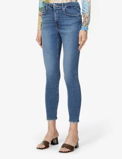 GOOD AMERICAN Good Legs Cropped Slim-leg Mid-rise Stretch-denim Jeans -Mode Charm Shop R03939749 INDIGO149 ALT02