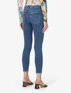 GOOD AMERICAN Good Legs Cropped Slim-leg Mid-rise Stretch-denim Jeans -Mode Charm Shop R03939749 INDIGO149 ALT03