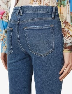 GOOD AMERICAN Good Legs Cropped Slim-leg Mid-rise Stretch-denim Jeans -Mode Charm Shop R03939749 INDIGO149 ALT05