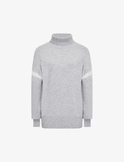 Reiss Nova Colour-block Knitted Wool-blend Jumper