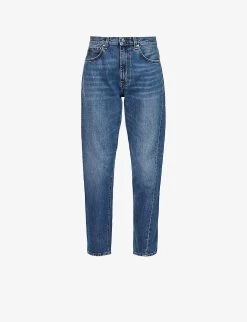Toteme Twisted Seam High-rise Straight-leg Organic-denim Jeans